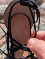 Black Ballet Flats w/ ankle straps
