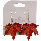 WOOD FALL LEAVES EARRING