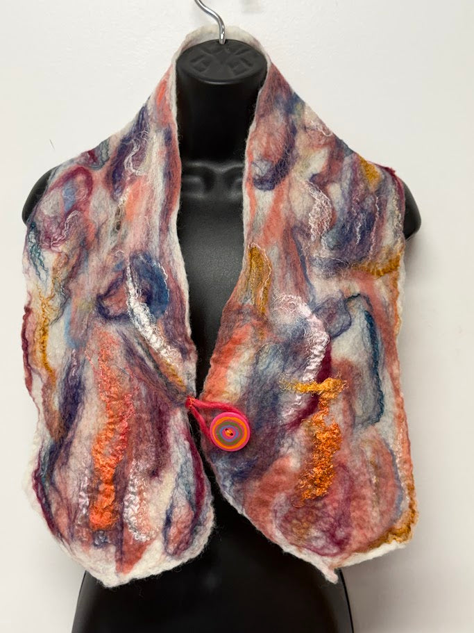 Helter Skelter Handcrafted Wool Scarf by Donna Elliot