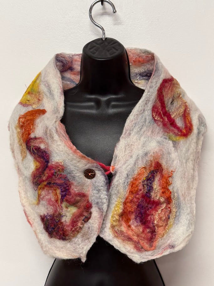 Helter Skelter Handcrafted Wool Scarf by Donna Elliot