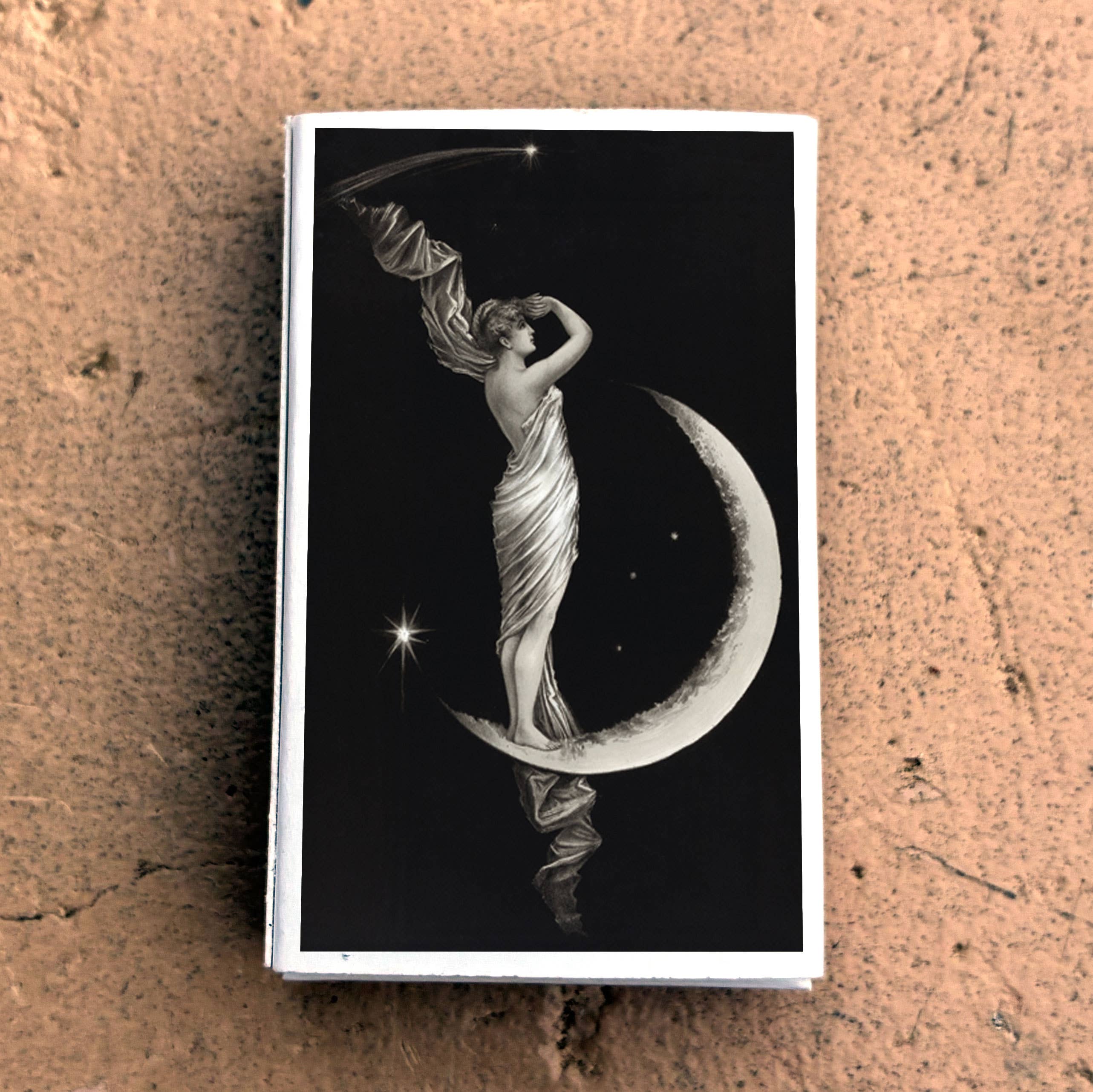 Matches • Art • Woman on Crescent Moon • Home Decor