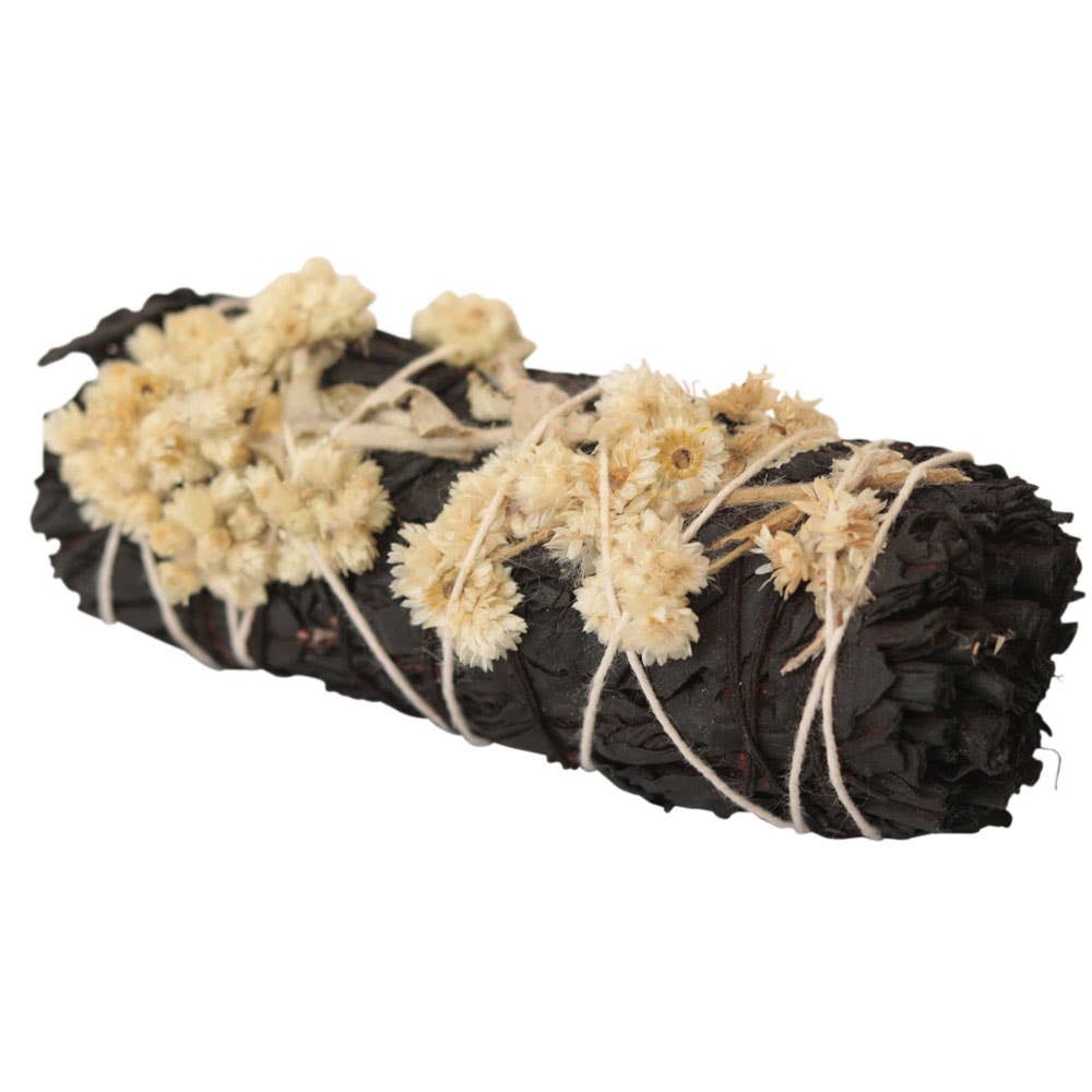 BLACK WHITE SAGE W/WHITE FLOWER