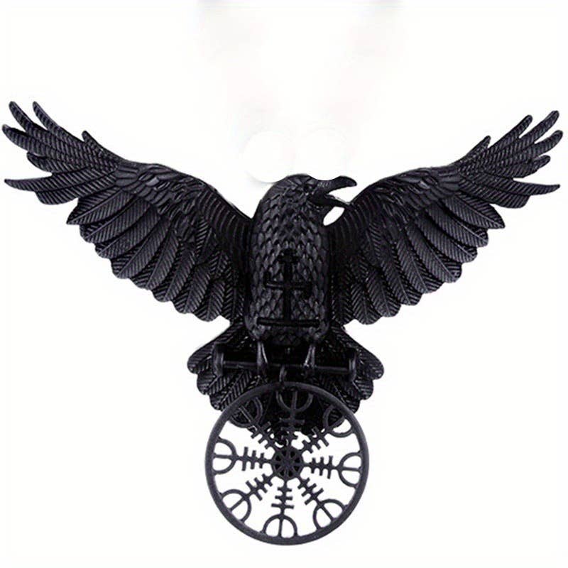 Vintage Viking Black Raven Hair Clip Duckbill Clip
