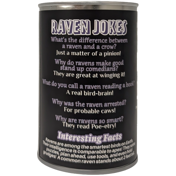 Shadow the Canned Raven - Bird Plush in a Can