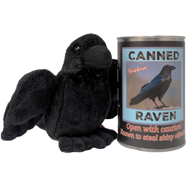 Shadow the Canned Raven - Bird Plush in a Can