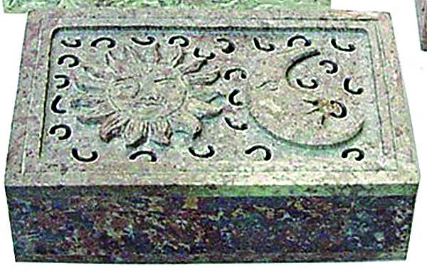 Soapstone  Box Sun & Moon