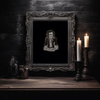 🕯️ “Nevermore” – Edgar Allan Poe Gothic Glass Art Ornament