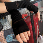 Punk dark Harajuku style sleeves torn gloves and sleeves