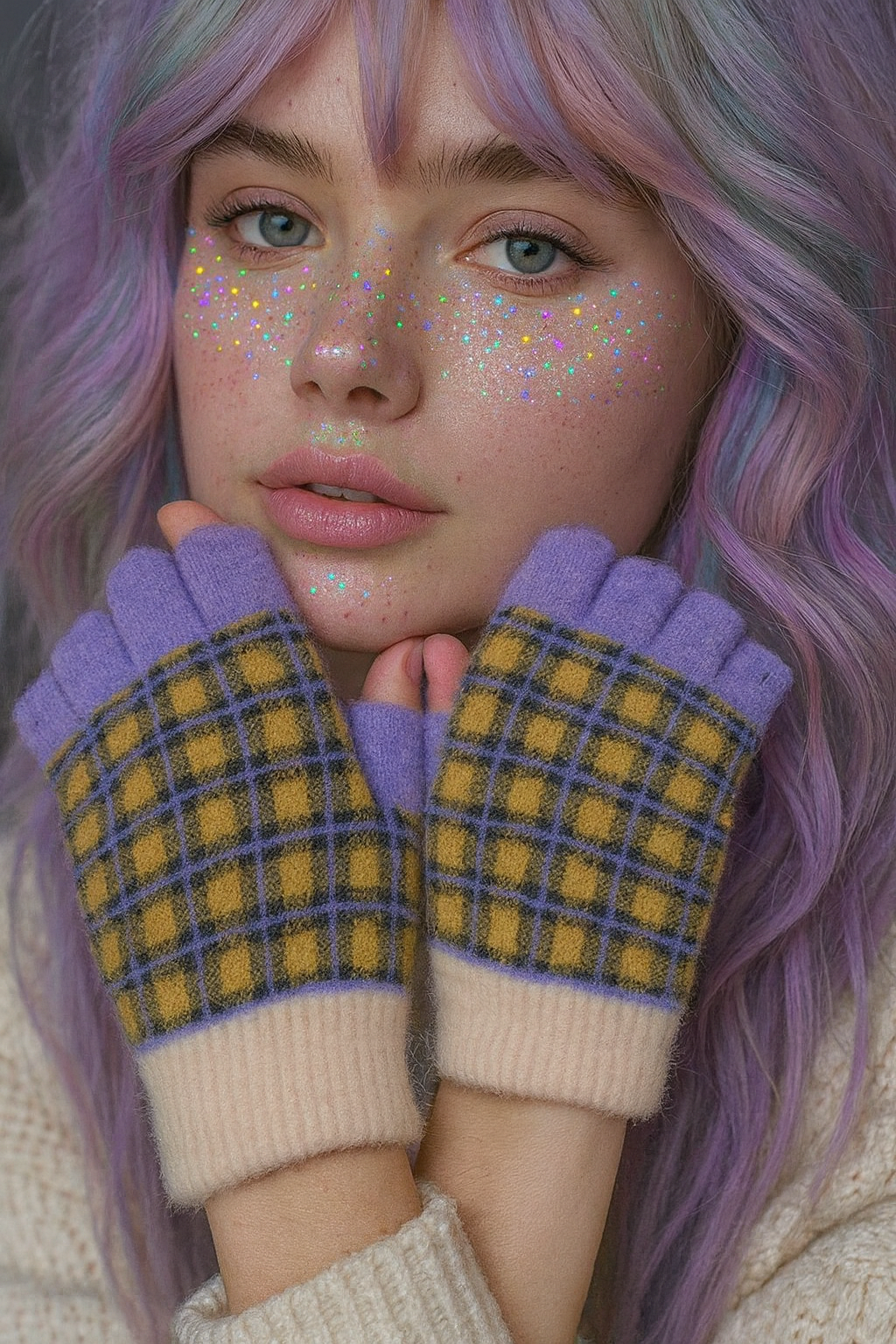 “Plaid About You” Cozy Fingerless Gloves