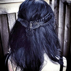 Vintage Viking Black Raven Hair Clip Duckbill Clip