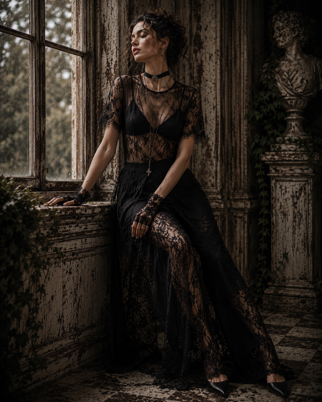 Midnight Conservatory : Lace Gown