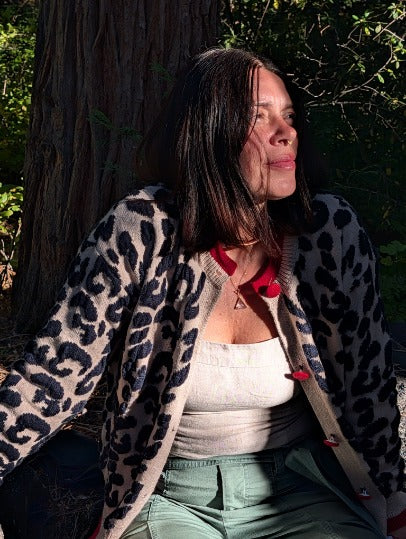 Abstract Animal Print Cardigan
