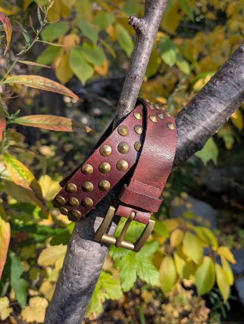 Vintage Leather Belt, size medium