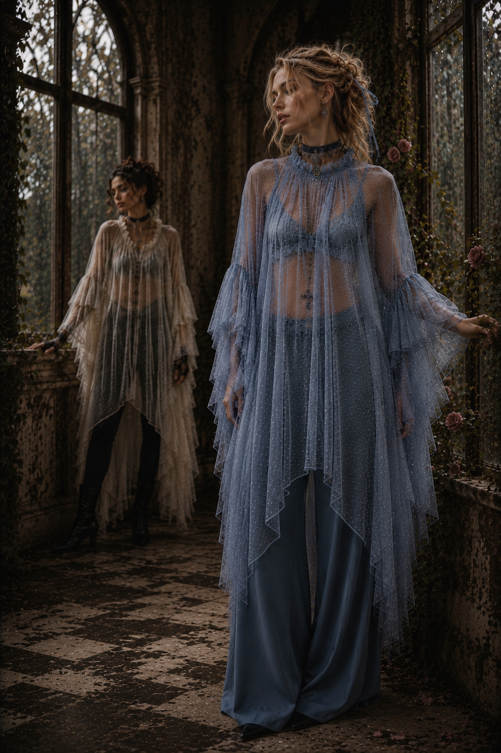The Eternal Traveler : Ghostly Cloak Top