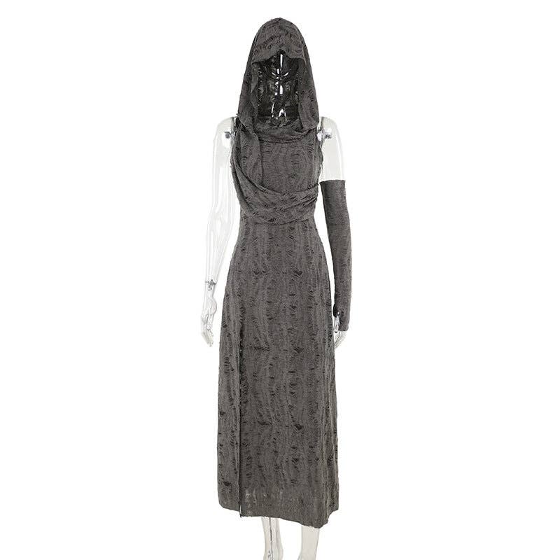 Street Chic Hooded Maxi Dress