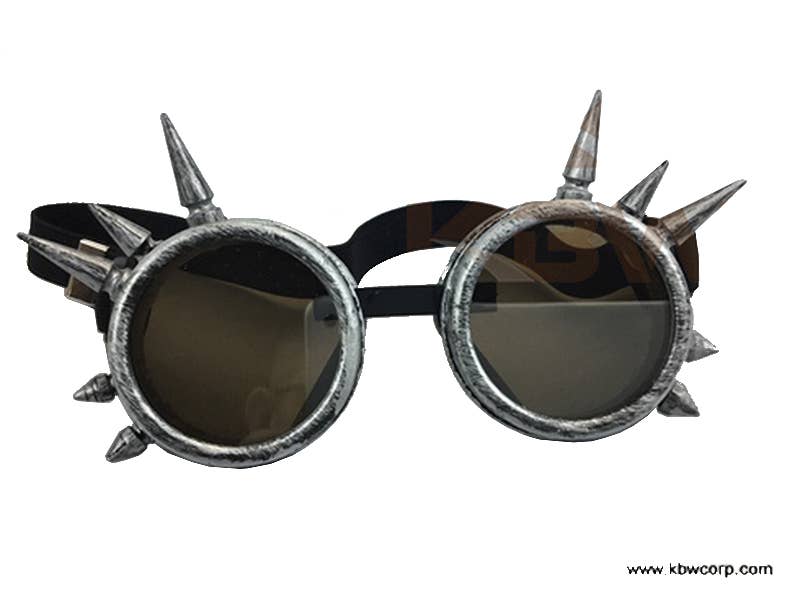 Silver Spike Steampunk Goggles