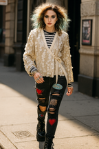 “Electric Opulence” Sequin Wrap Jacket