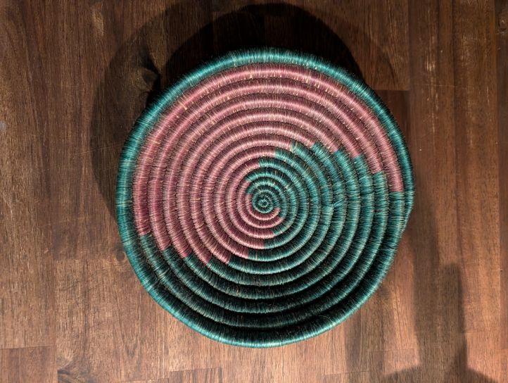 African Basket, Woven Sisal