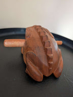 Frog Percussive Instrument, Hand carved, Acacia
