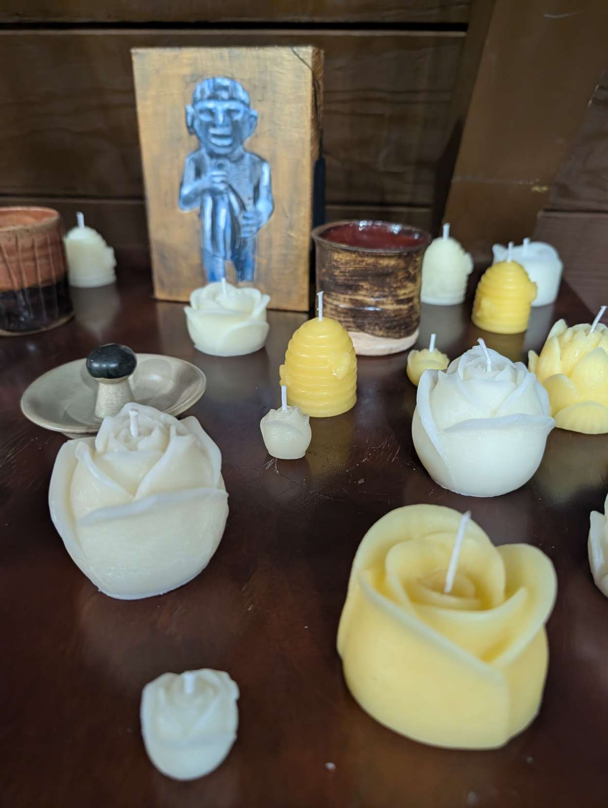Altar Candles, Rose & Lotus, Hearts & Hands Creations