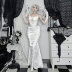 Pearl Mermaid Skirt Elegant A-Line Dress