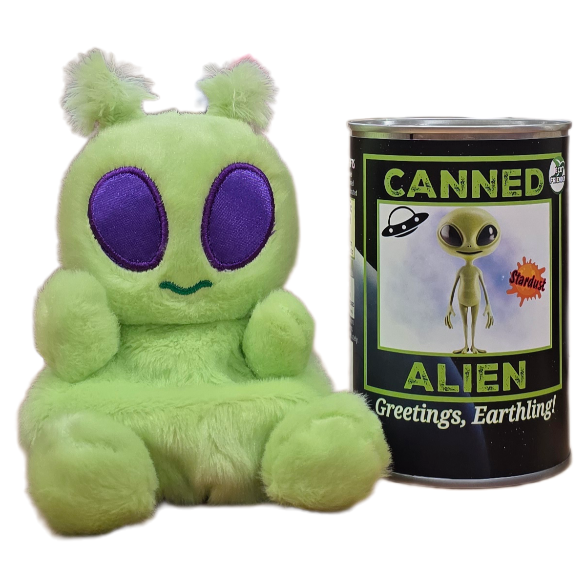 Canned Alien – Extraterrestrial Plush Collectible in a Can (UFO & Sci-Fi Novelty Gift)