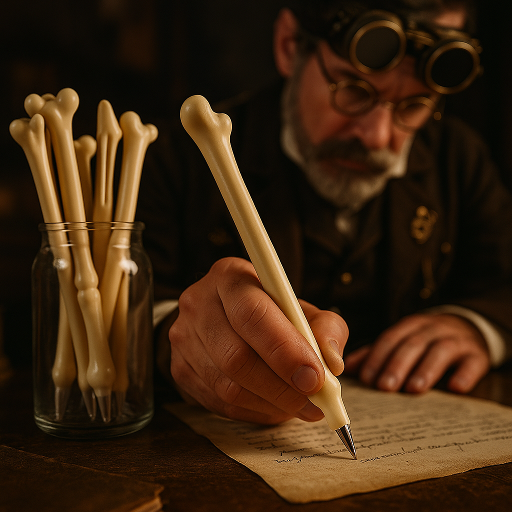 💀 Bone Ballpoint Pen – Anatomical Skeleton Pen | Oddities, Medical Specimen, Curiosity Desk Accessory
