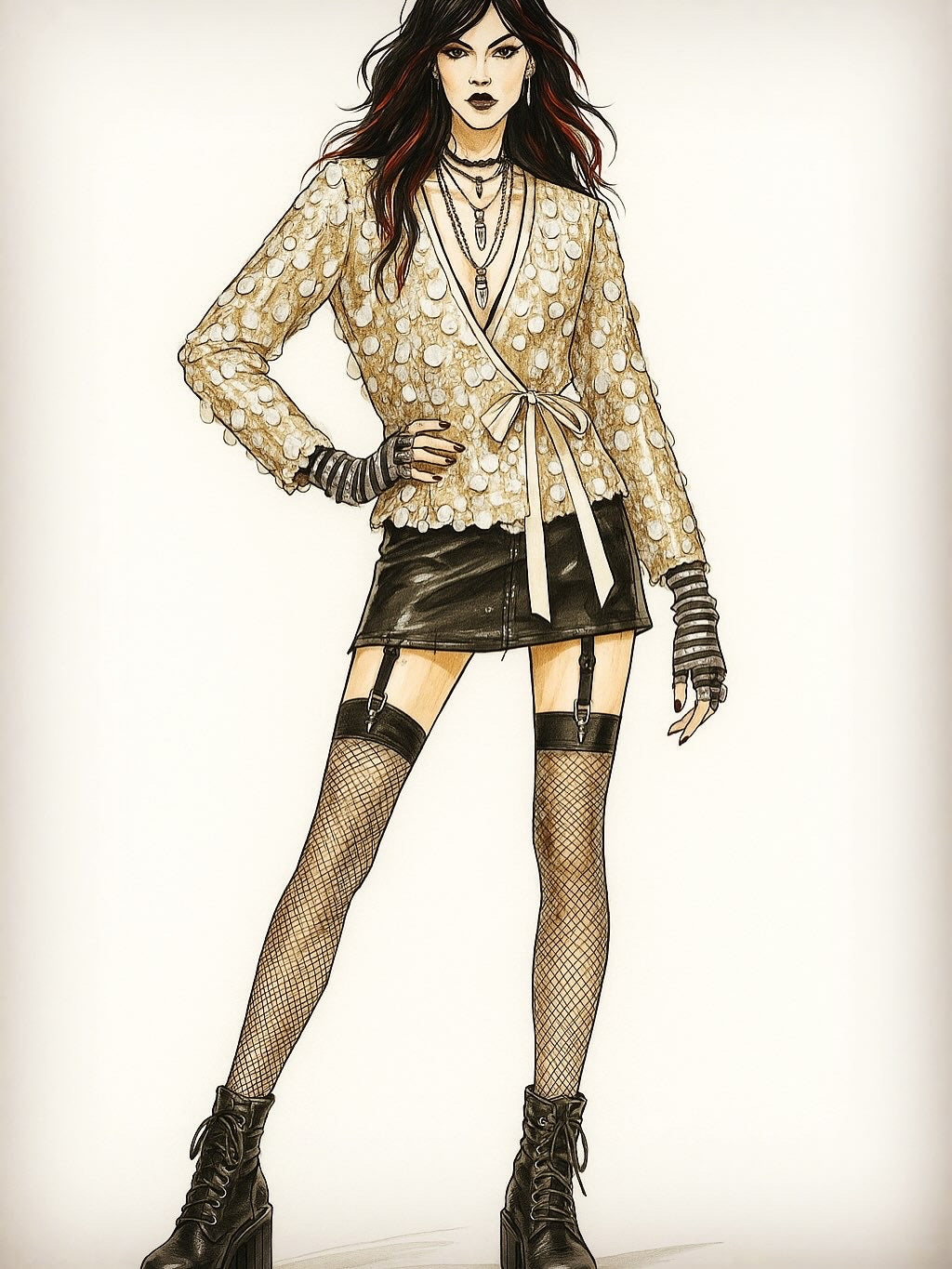 “Electric Opulence” Sequin Wrap Jacket