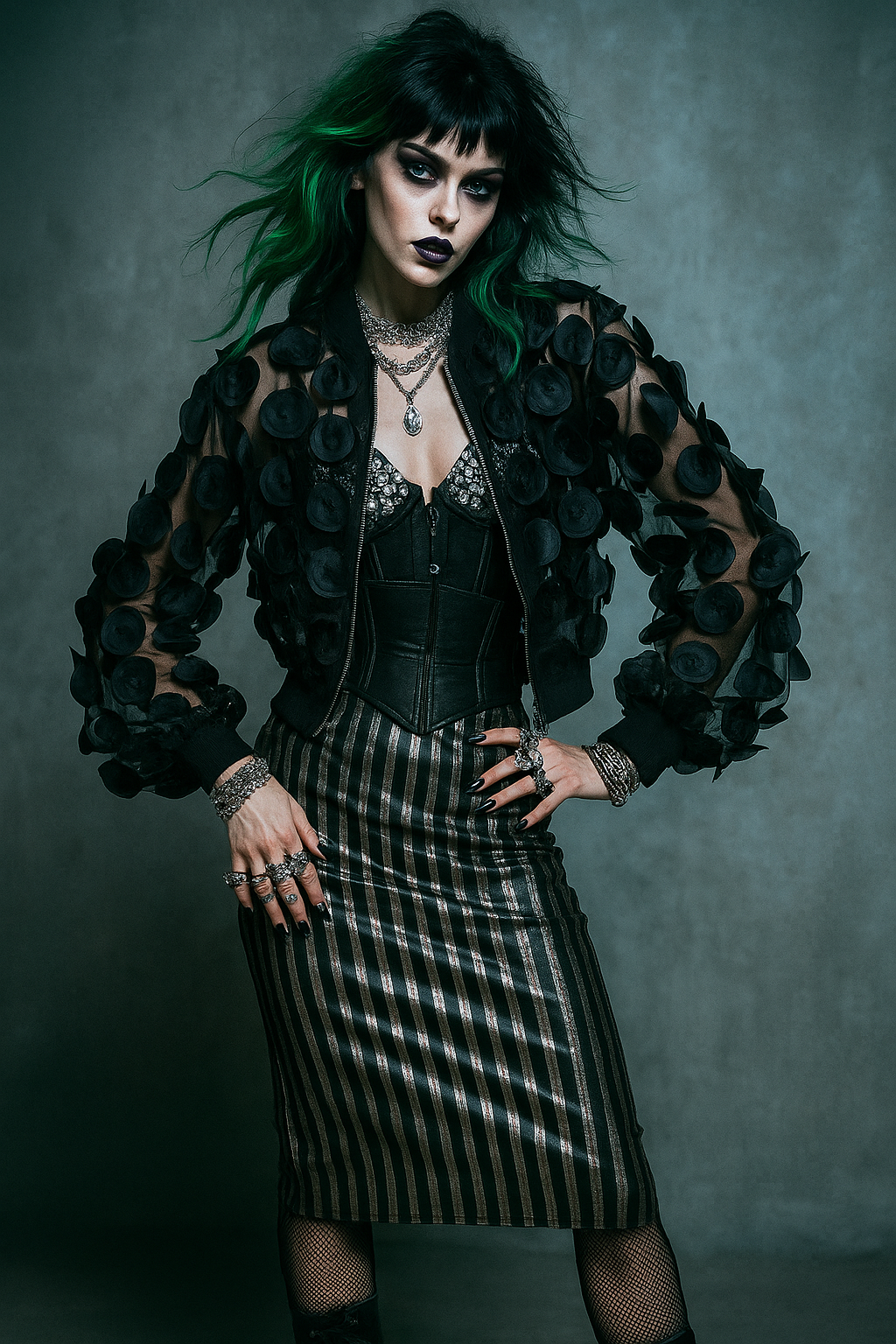 “Midnight Mechanica” Bomber Jacket