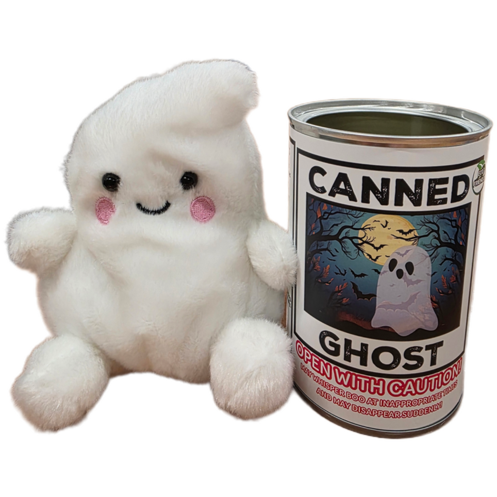 Canned Ghost – Haunted Plush Spirit Collectible in a Can (Spooky Paranormal Novelty Gift)