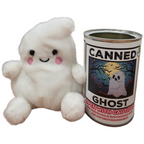 Canned Ghost – Haunted Plush Spirit Collectible in a Can (Spooky Paranormal Novelty Gift)