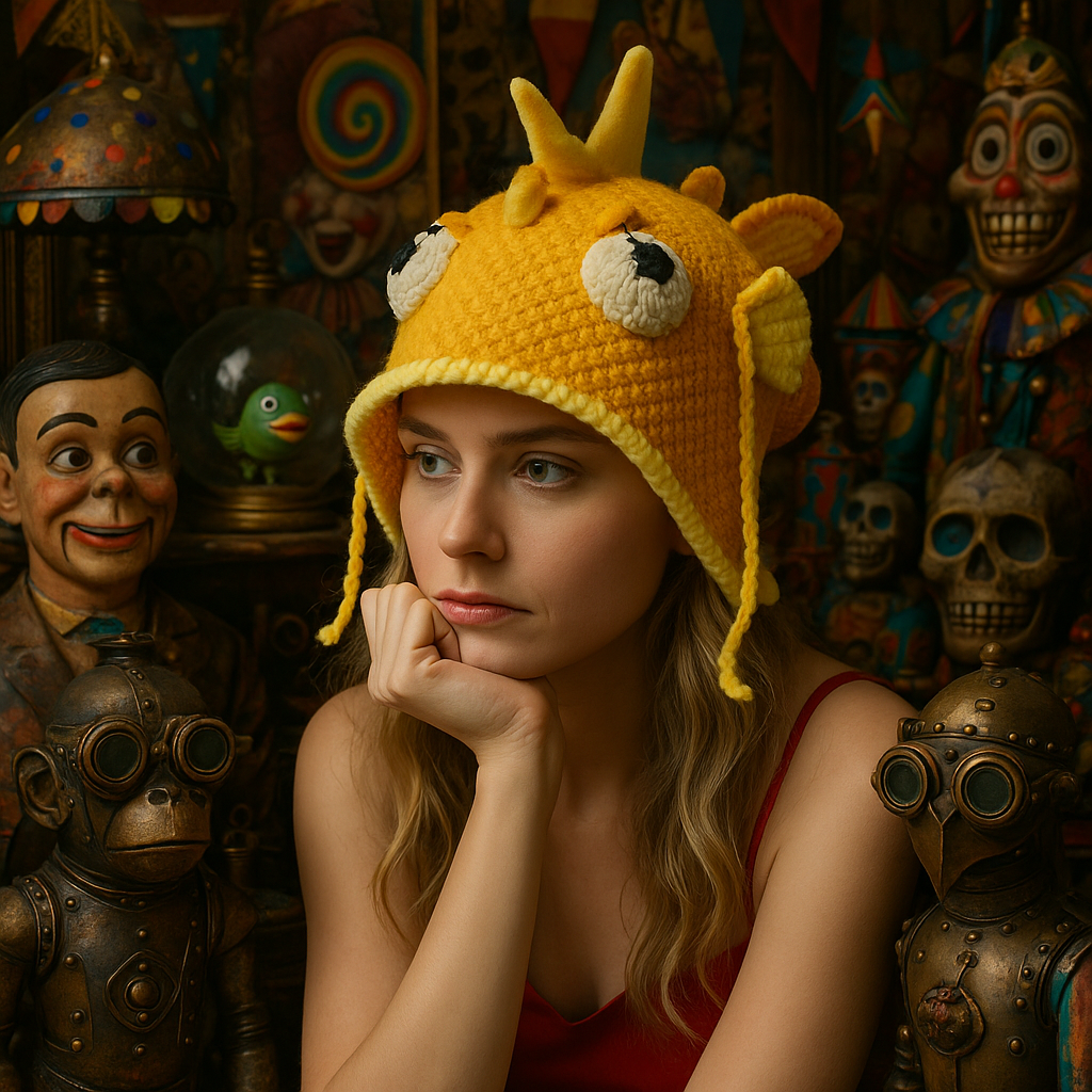 Aquatic Oddity Beanie – Hand-Knitted Goldfish of Curiosity Hat