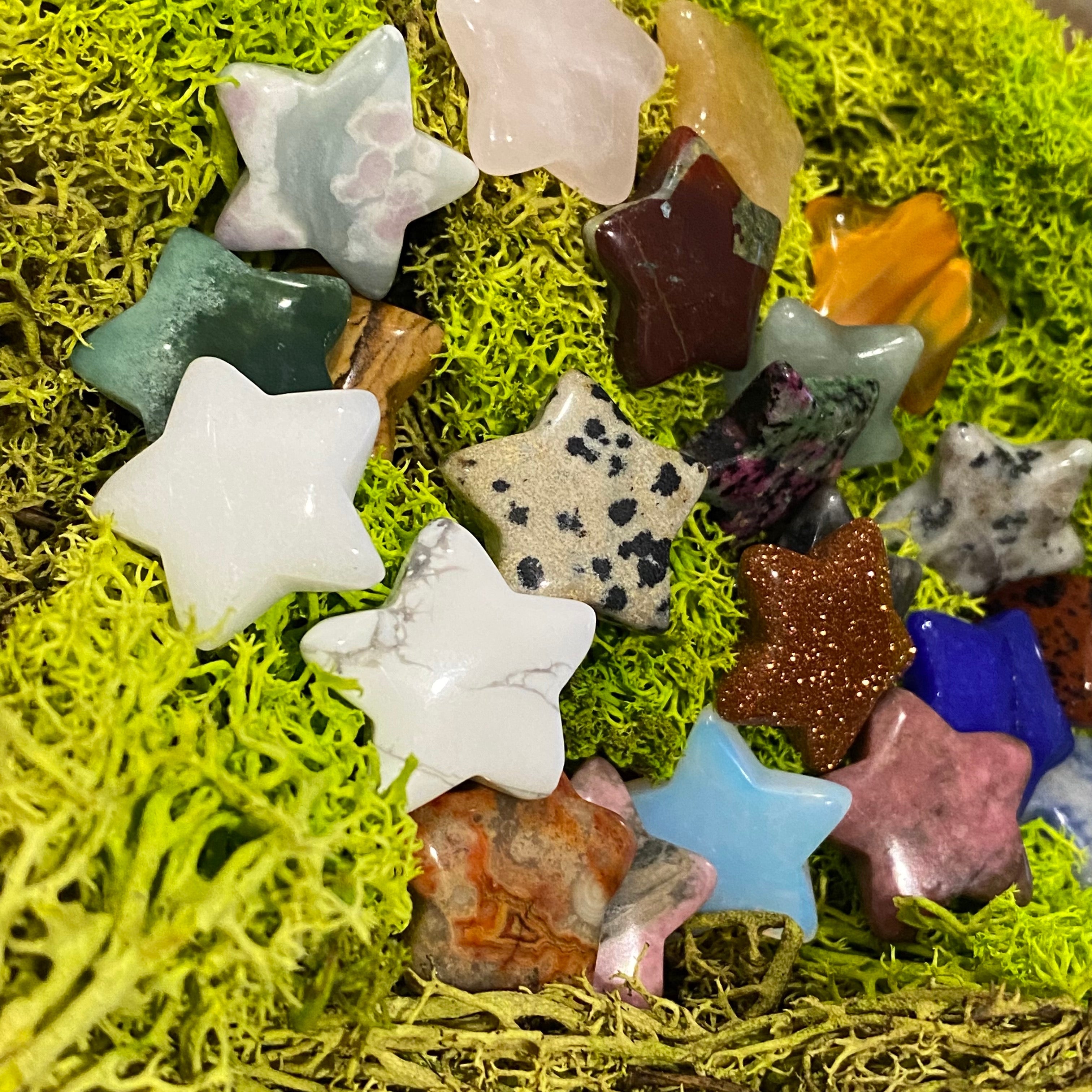 Star Hand-cut Crystal Gemstone & Stones (Assortment of 12) WHOLESALE