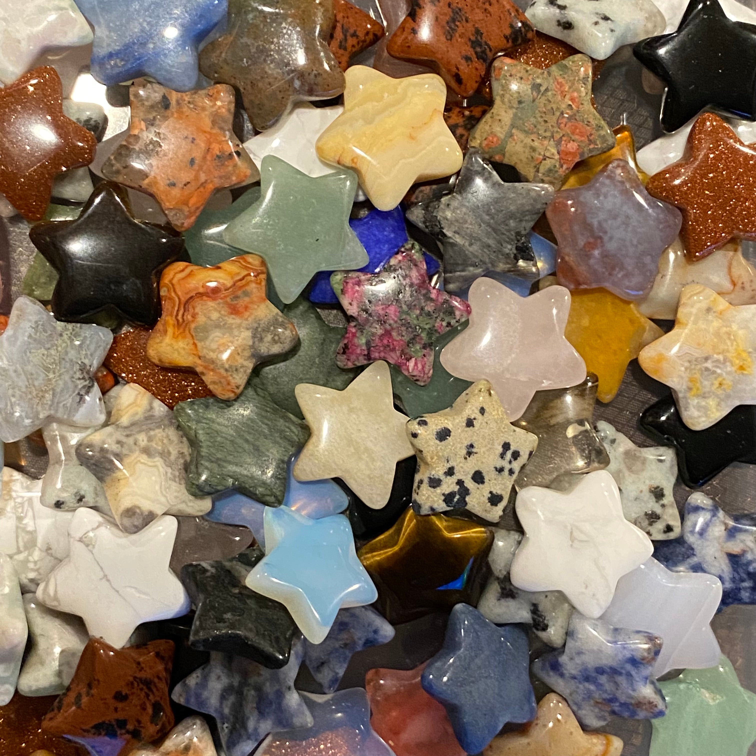 Star Hand-cut Crystal Gemstone & Stones (Assortment of 12) WHOLESALE