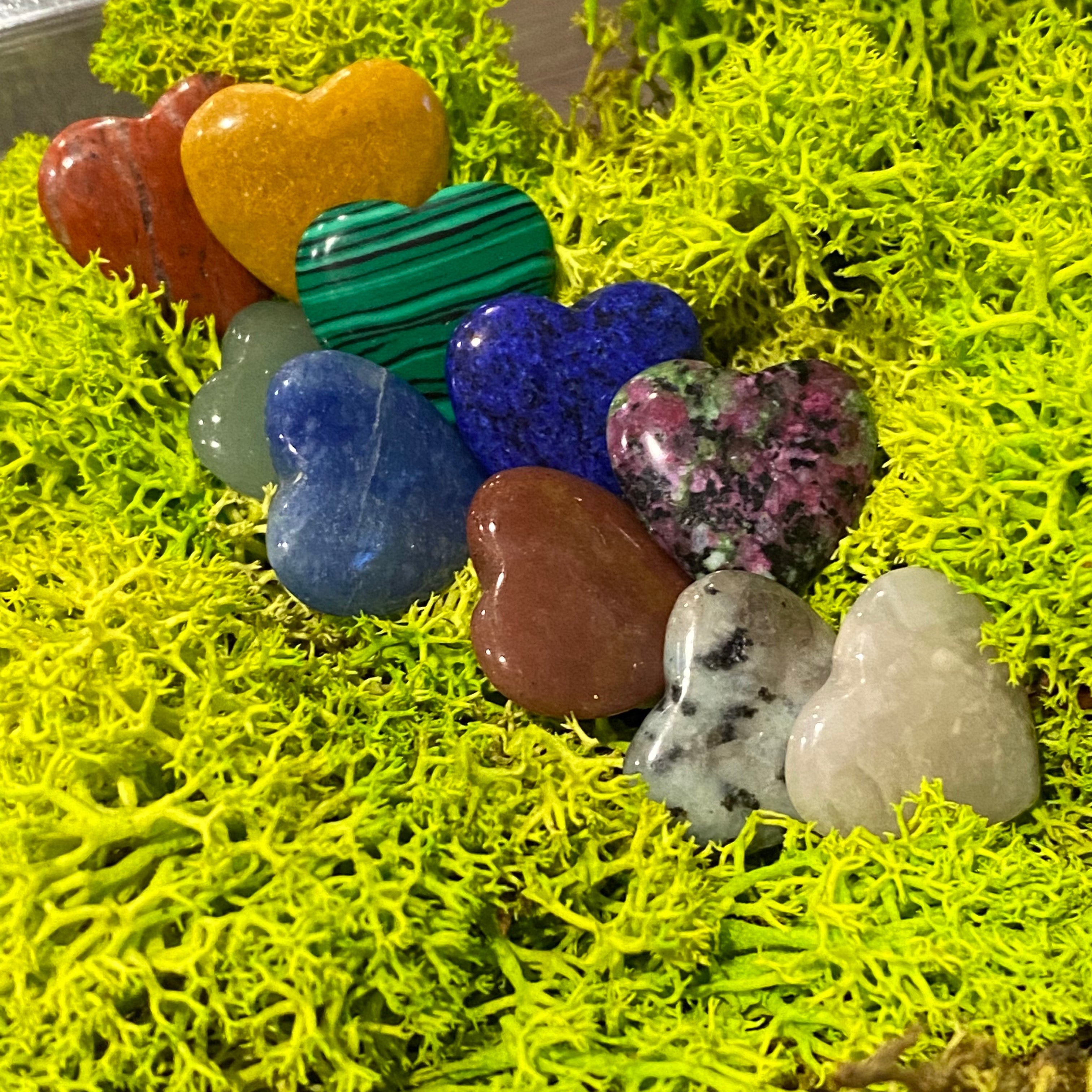 Heart Hand-cut Crystal Gemstone & Stones (Assortment of 12) WHOLESALE