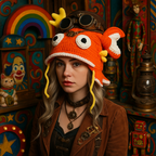 Koi of Curiosities Beanie – Hand-Knitted Aquatic Oddity Hat