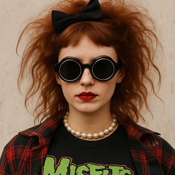 Retro Round Black Sunglasses – Funky Steampunk Festival Shades