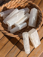 Selenite unpolished Rough Sticks 2" Long