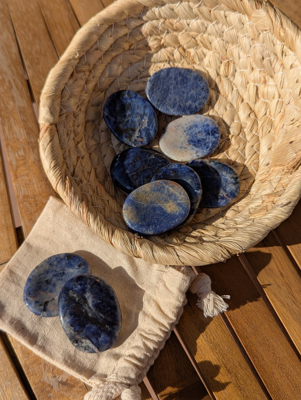 Blue Sodalite Worry Stones