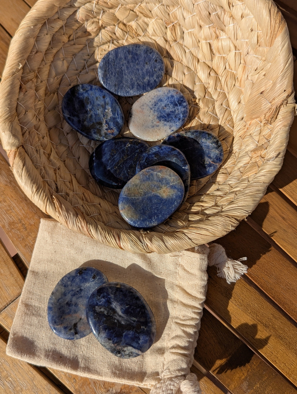 Blue Sodalite Worry Stones