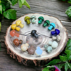 MUSHROOM HAND-CUT CRYSTAL GEMSTONE STONE (SET of 12)