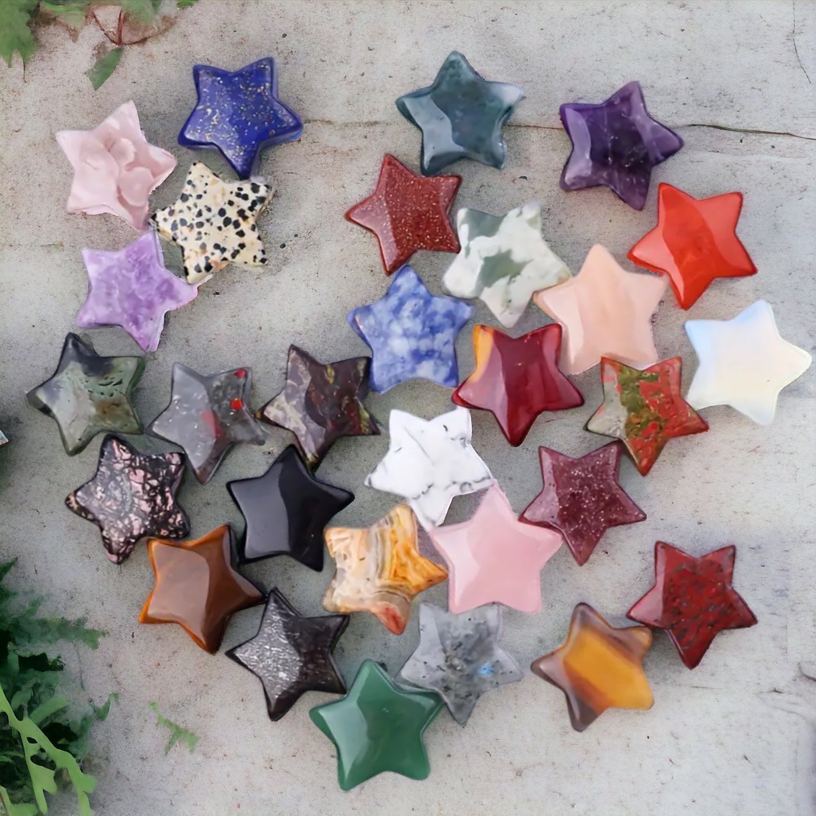 Star Hand-cut Crystal Gemstone & Stones (Assortment of 12) WHOLESALE