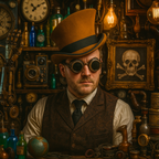 The Whiskey Curio Top Hat – Steampunk Surrealist Victorian Statement Hat CARAMEL BROWN