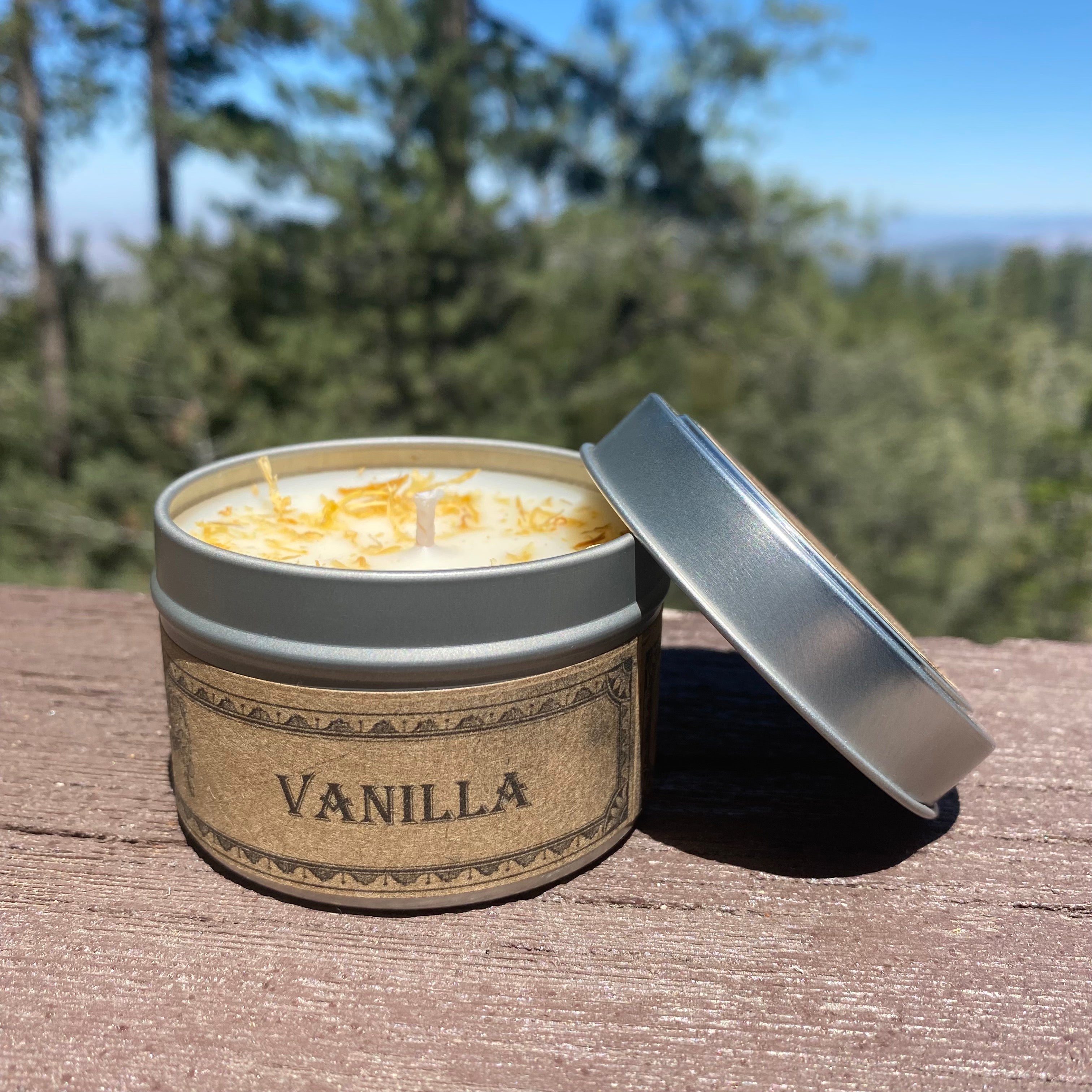Vanilla Botanical Candle Travel Tin
