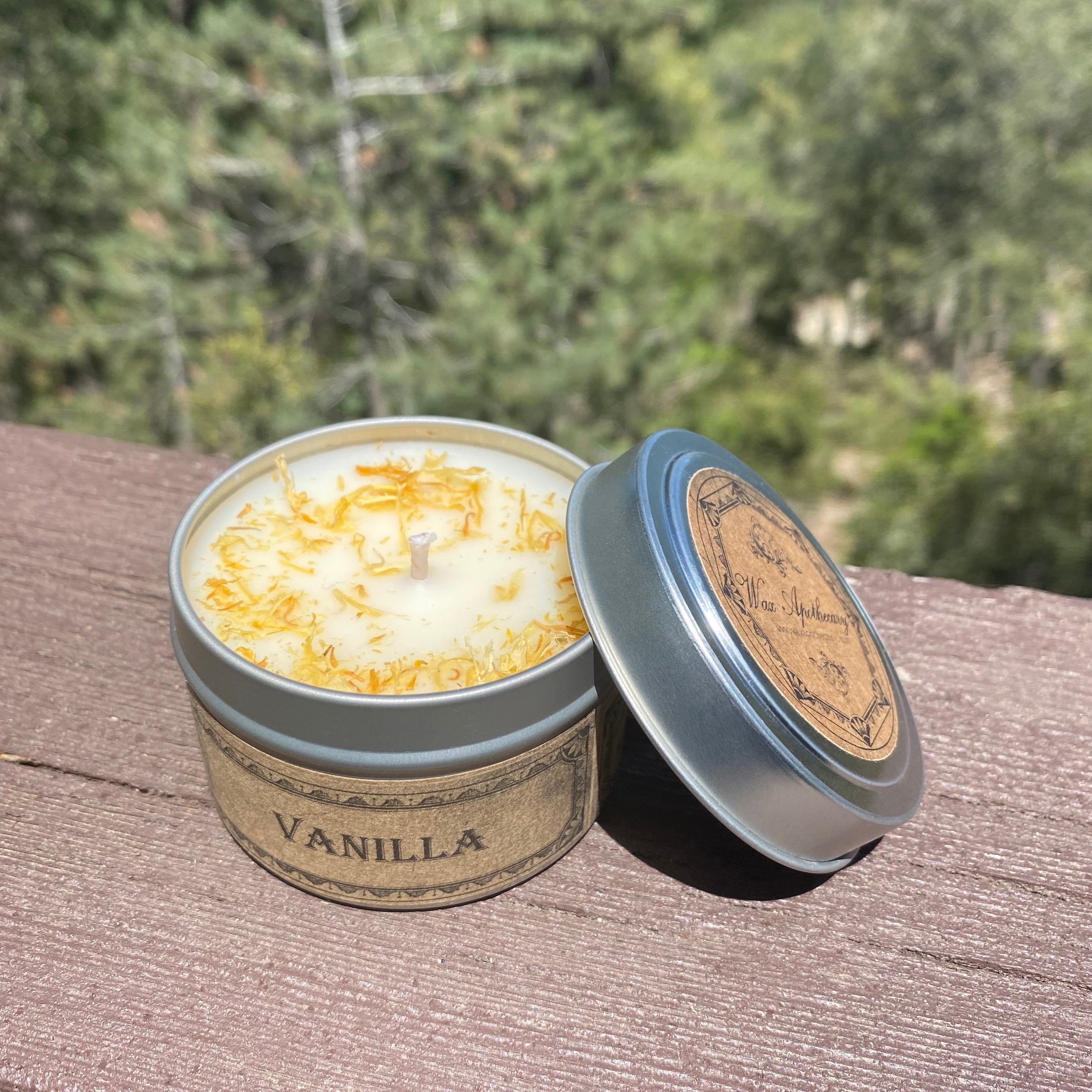 Vanilla Botanical Candle Travel Tin