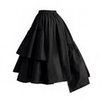 The Midnight Masquerade | Asymmetric Ruffle Cocktail Skirt