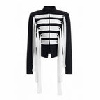 The Defiant Conductor | Avant-Garde Military Ribbon Blazer