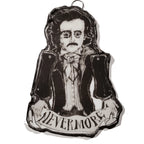 🕯️ “Nevermore” – Edgar Allan Poe Gothic Glass Art Ornament