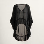 The Wandering Muse | Bohemian Ruffle Chiffon Blouse