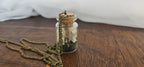Miniature Bone & Crystal Glass Vial Necklace | Oddities Curiosity Jewelry